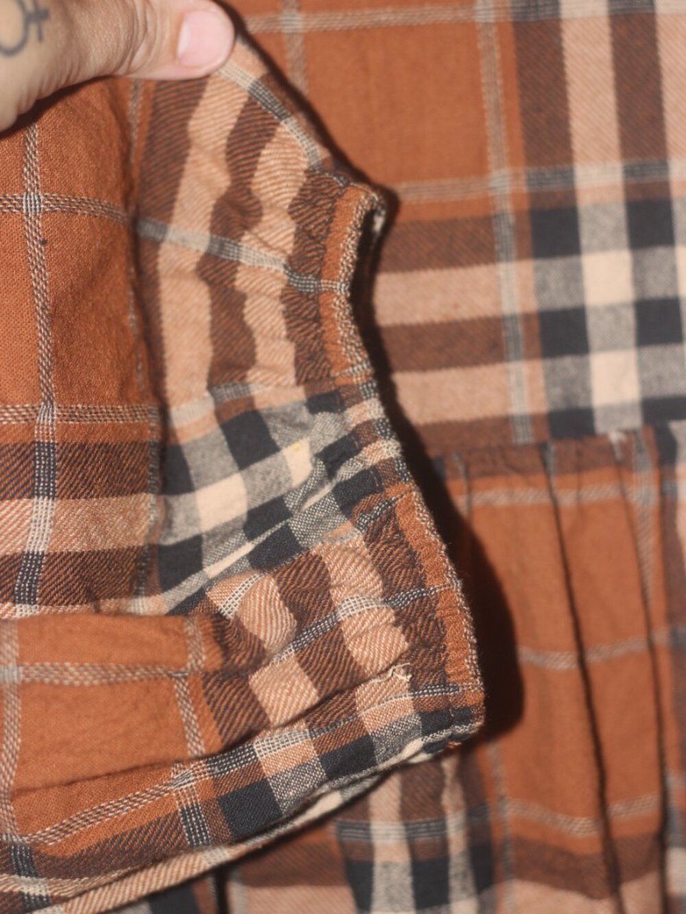 100% cotton plaid babydoll mini dress XL - Picture 2 of 6
